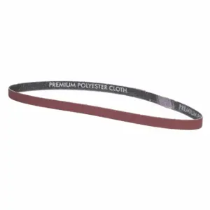 GRAINGER 05539554673 Sanding Belt, 1/2 Inch W X 24 Inch L, Aluminum Oxide, P80 Grit, Y Wt Polyester Backing | CP7PHH 447T44