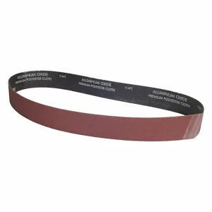 GRAINGER 05539554732 Sanding Belt, 2 Inch W X 48 Inch L, Aluminum Oxide, P80 Grit, Y Wt Polyester Backing | CP7PMH 447T43