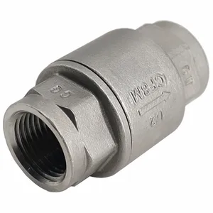 GRAINGER 06H021N01034 Check Valve, Single Flow, Inline Spring Piston, 316 Stainless Steel, FNPT x FNPT | CP8VTB 796AH2