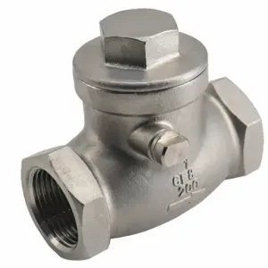 GRAINGER 06H041N01012 Check Valve, Single Flow, Inline Disc, 316 Stainless Steel, 1/2 Inch Pipe/Tube Size | CP8VRU 796AJ0