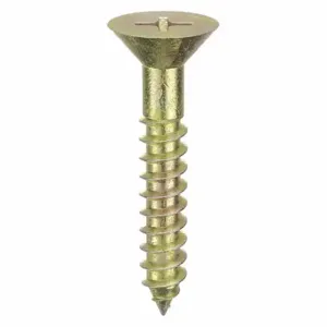 GRAINGER 08100HS Concrete Anchor Screw, 1 Inch Overall Lg, 0.156 Inch Dia, Steel, Zinc Yellow, 100 PK | CQ4LLE 15W113