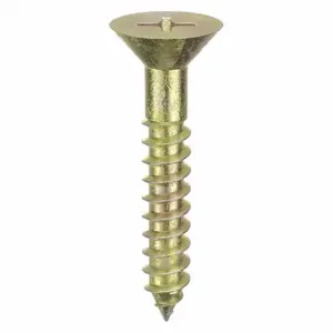 GRAINGER 08100PS Concrete Anchor Screw, 1 Inch Overall Lg, 0.156 Inch Dia, Steel, Zinc Yellow, 100 PK | CQ4LLF 15W118