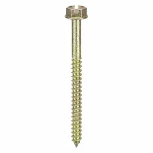 GRAINGER 08200HS Concrete Anchor Screw, 2 Inch Overall Lg, 0.156 Inch Dia, Steel, Zinc Yellow, 100 PK | CQ4LLT 15W116