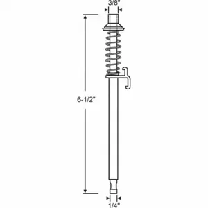 GRAINGER 1-102 Door Pin, Bi-Fold Door, Steel, Plated, 6 1/2 Inch Lg, 3/4 Inch Wd | CP9YLC 448R67