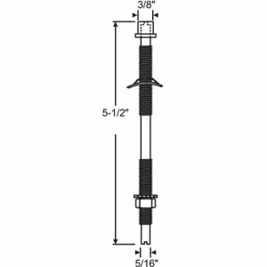 GRAINGER 1-123 Pivot P Inch, P Inch, Steel, Unfinished, 5 1/2 Inch Length In, 1 1/32 Inch Width In | CP9YMF 451H49