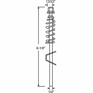 GRAINGER 1-224-5 Stiftbaugruppe, klappbar, Stahl, stahlbeschichtet, 6 1/8 Zoll Länge Zoll, 5 PK | CP9YMB 451H79
