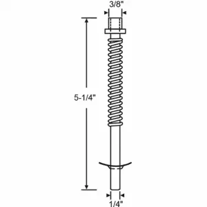 GRAINGER 1-236 Pin Assembly, Folding, Steel, Steel Plated, 5 1/4 Inch Length In, 5/8 Inch Width In | CP9YMA 451H80