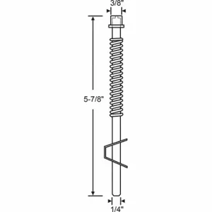 GRAINGER 1-237 Door Pin, Bi-Fold Door, Steel, Plated, 5 7/8 Inch Lg, 3/4 Inch Wd | CP9YLB 448R68