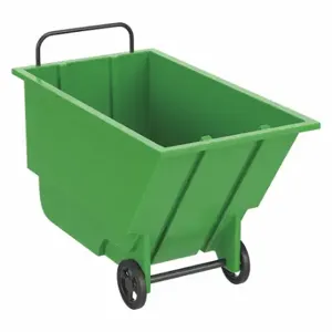 GRAINGER 1/3 CU-L GREEN General Purpose Plastic Tilt Truck, 9 cu ft Cubic Foot Capacity, Green | CQ7KTF 8YCN4