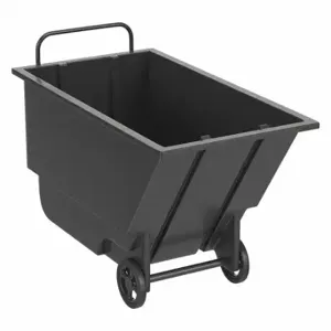 GRAINGER 1/3CU-L BLACK General Purpose Plastic Tilt Truck, 9 cu ft Cubic Foot Capacity, Black | CQ7KTE 8EK72