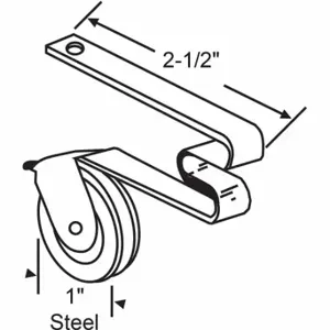 GRAINGER 10-371 Roller Assembly, 2 23/32 Inch Length, 23/64 Inch Width, Oxidized, Steel, Black | CQ4LKU 448R84