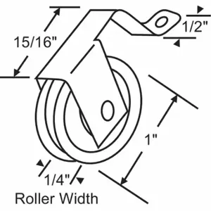 GRAINGER 10-396 Roller Assembly, Roller, Steel, Unfinished, 2 1/64 Inch Length, 13/32 Inch Width | CP9YMK 451H62