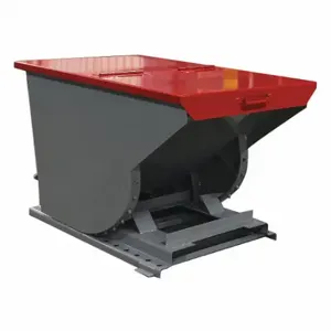 GRAINGER 10033 RED Hopper Lid, 27 cu ft Fits Truck Size, 1 cu yd Fits Truck Size | CQ2JAD 9FDV7