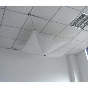 GRAINGER 42X285 Roof Leak Diverter, 2 1/2 ft X 2 1/2 Ft, Pvc Laminated Polyester, White | CQ2HWY