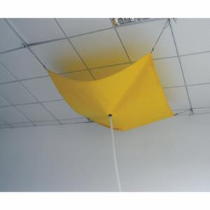 GRAINGER 42X293 Roof Leak Diverter, 2 1/2 ft X 2 1/2 Ft, Pvc Laminated Polyester, Yellow | CQ2HWU