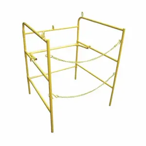 GRAINGER 10K047 Manhole Guard Rail, 33 Inch X 33 Inch X 3 1/2 Ft, Steel, Yellow, Hooking Chains | CR3DKV