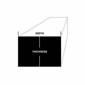 GRAINGER 11765_24_0 Carbon Steel Rectangular Bar, 0.125 Inch Thick, 2 1/2 Inch X 24 Inch Nominal Size | CP8NBN 783L98