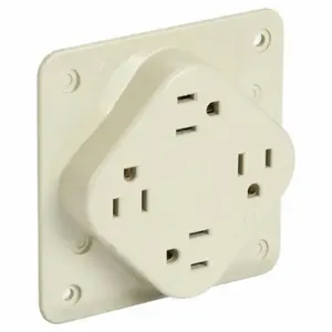 GRAINGER 1254I Receptacle, Quad, 5-15R, 15 A, 125V AC, Ivory, 2 Poles, Screw Terminals | CP8XXA 52HC39