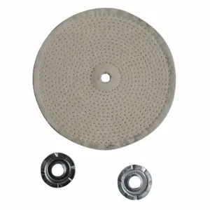 GRAINGER 12U085 Buffing Wheel, Spiral Sewn, Cotton, 8 Inch Dia, 3/8 Inch Thick, 30 Plies | CR3CCU