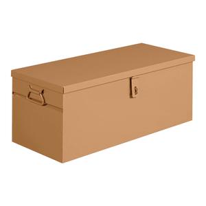 GRAINGER 13R537 Storage Box, 28 x 12 x 12 Inch Size, 2.3 cu.ft., Tan, Steel | AA6BYD 28