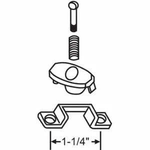 GRAINGER 14-51 Door Latch, Latch, 3 Inch Length, 1/2 Inch Height, Zinc, 1 5/8 Inch Wd | CQ4UME 451H58