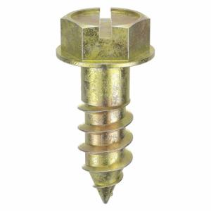 GRAINGER 14034HS Concrete Anchor Screw, 3/4 Inch Overall Lg, 0.25 Inch Dia, Steel, Zinc Yellow, 100 PK | CQ4LLN 15W121