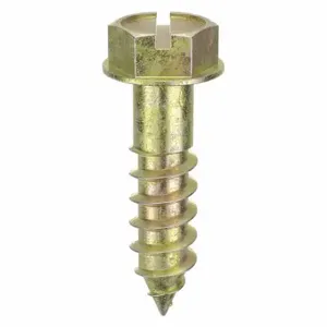 GRAINGER 14100HS Concrete Anchor Screw, 1 Inch Overall Lg, 0.25 Inch Dia, Steel, Zinc Yellow, 100 PK | CQ4LLW 15W122