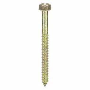 GRAINGER 14300HS Concrete Anchor Screw, 3 Inch Overall Lg, 0.25 Inch Dia, Steel, Zinc Yellow, 100 PK | CQ4LLK 15W127