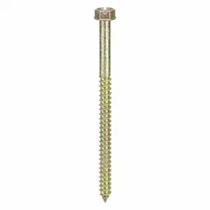 GRAINGER 14400HS Concrete Anchor Screw, 4 Inch Overall Lg, 0.25 Inch Dia, Steel, Zinc Yellow, 100 PK | CQ4LLV 15W129