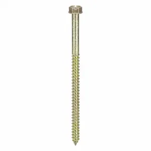 GRAINGER 14412HS Concrete Anchor Screw, 4 1/2 Inch Overall Lg, 0.25 Inch Dia, Steel, Hex, Hex, 100 PK | CQ4LLP 15W130