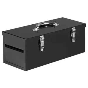 GRAINGER 14V884 Hand Tool Box, 20 x 8 x 8 Inch Size, Black, Steel | CM9GBA 741