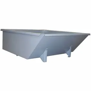 GRAINGER 15077LPGray Self-Dumping Hopper, 40.5 Cu ft Cubic Foot Capacity, 75 Inch Length, Gray | CQ4LQY 437V63