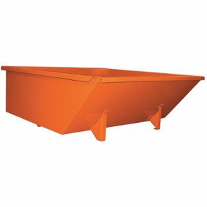 GRAINGER 15077LPOrange Self-Dumping Hopper, 40.5 Cu ft Cubic Foot Capacity, 75 Inch Length, Orange | CQ4LQZ 437V66