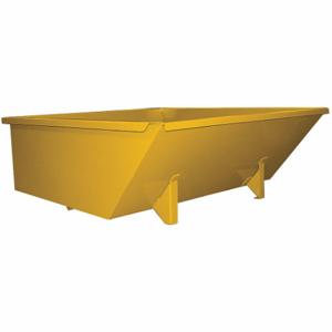 GRAINGER 15077LPYellow Self-Dumping Hopper, 40.5 Cu ft Cubic Foot Capacity, 75 Inch Length, Yellow | CQ4LRB 437V64