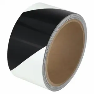 GRAINGER 15C740 Floor Marking Tape, Glow-in-the-Dark, Striped, Black/White, 2 Inch x 15 ft | CP9PRB 452C08