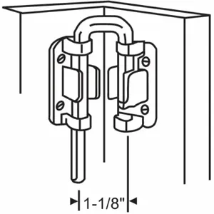 GRAINGER 16-185 Door Security Latch, Latch, 3 53/64 Inch Length, 19/32 Inch Height, Zinc, 2 1/8 Inch Wd | CQ4UMF 451H76