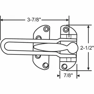 GRAINGER 16-225AB Security Door Guard, Auxiliary Sliding/Swinging Doors, 1 15/32 Inch Height | CP9CQM 451J65