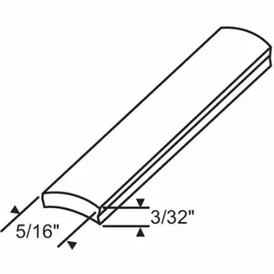 GRAINGER 16-240BM Flat Spline, Plastic, Black | CQ4LKT 451H63