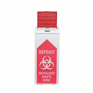 GRAINGER 17-788 Biohazard Burn Box, Cardboard/White, 27 Inch Height, 12 Inch Width, 12 Inch Length, 6 Pack | CP7PTW 9TXM5