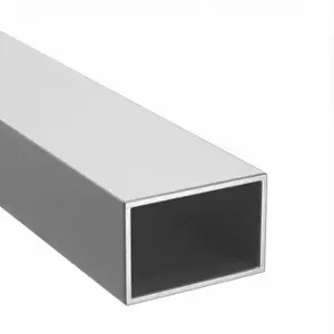 GRAINGER 1207_12_0 Aluminum Rectangular Tube 6063, 12 Inch Overall Length | CQ4AXJ 786KJ6