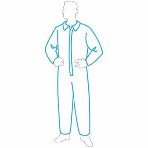 GRAINGER 18120 L Collared Disposable Coverall, Microporous Film Over Spunbonded Polypropylene, Serged Seam | CQ2JDG 34CL32