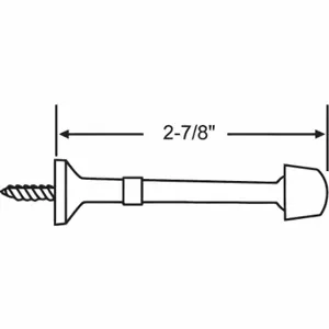 GRAINGER 19-144 Door Stop, Door Mount, Brass, 1 Inch, 3 Inch Projection, 3 Inch Lg, 3/4 Inch Ht | CP9CVC 451J80