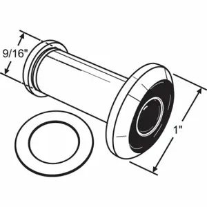 GRAINGER 19-215SNK Door Viewer, Satin Nickel, 9/16 Inch Mounting Hole Dia, 90 Min | CP9CWE 451J68