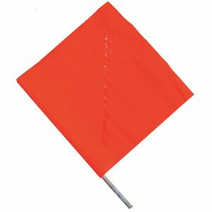 GRAINGER 1EKR8 Handheld Warning Flag, Traffic Flag, 24 Inch Wood Dowel with Diagonal Stay, Blank | CQ7RCE