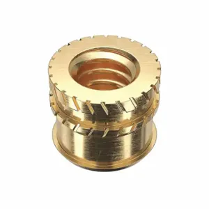 GRAINGER 1GML5 Heat-Set Insert, #2-56 Thread Size, 1/8 Inch Overall Length, 0.136 Inch Dia, Brass, 100 PK | CQ2AAF