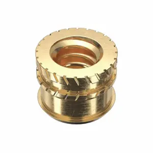 GRAINGER 1GML6 Heat-Set Insert, #4-40 Thread Size, 9/64 Inch Overall Length, 0.172 Inch Dia, Brass | CQ2AAU