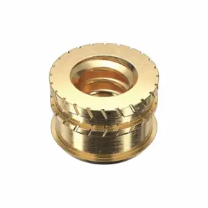 GRAINGER 1GML7 Heat-Set Insert, #6-32 Thread Size, 5/32 Inch Overall Length, 0.22 Inch Dia, Brass, 100 PK | CQ2ABB