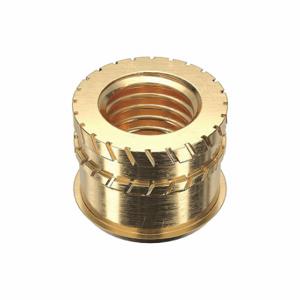 GRAINGER 1GNL3 Heat-Set Insert, 1/4 28 Thread Size, 19/64 Inch Overall Length, 0.375 Inch Dia, Brass | CQ2ACB