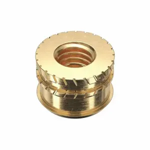 GRAINGER 1GNL8 Heat-Set Insert, M3-0.50 Thread Size, 3 63/64 mm Overall Length, 5.588 mm Dia, Brass | CQ2ADD