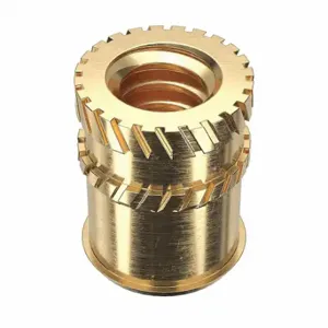 GRAINGER 1GPL4 Heat-Set Insert, #4-40 Thread Size, 7/32 Inch Overall Length, 0.172 Inch Dia, Brass | CQ2AAR